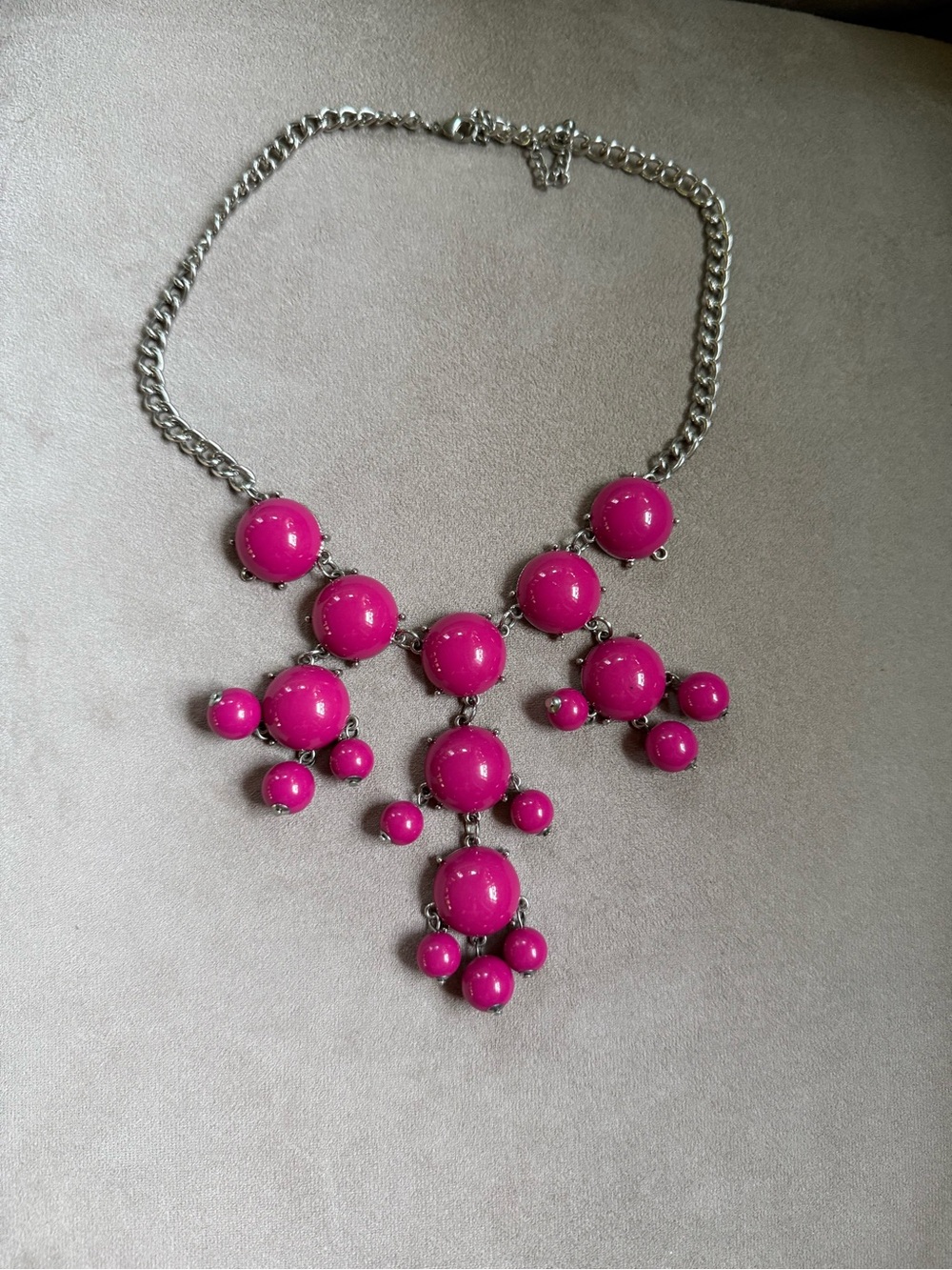 Vintage 2000s Hot Pink Statement Bib Necklace